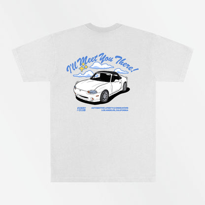 Meet You There Miata Tee - White